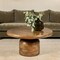 Hello Honey Round Mango Wood Coffee Table with Stacked End Grain Base